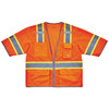 Ergodyne GloWear 8346Z Two-Tone Hi-Vis Surveyor Vest - Type R, Class 3, Zipper - Orange