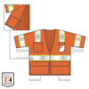 Ergodyne GloWear 8346Z Two-Tone Hi-Vis Surveyor Vest - Type R, Class 3, Zipper - Orange