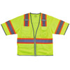 Ergodyne GloWear 8346Z Two-Tone Hi-Vis Surveyor Vest - Type R, Class 3, Zipper - Lime
