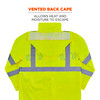 Ergodyne GloWear 8366 Lightweight Hi-Vis Rain Jacket - Type R, Class 3 - Lime