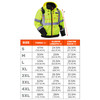 Ergodyne GloWear 8379 3-in-1 Hi-Vis Winter Bomber Jacket - Type R, Class 3 - Lime