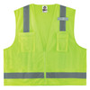 Ergodyne GloWear 8249Z-S Hi-Vis Surveyors Vest - Type R, Class 2, Zipper, Economy, Single Size - Lime