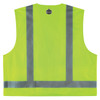 Ergodyne GloWear 8249Z-S Hi-Vis Surveyors Vest - Type R, Class 2, Zipper, Economy, Single Size - Lime