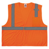 Ergodyne GloWear 8210HL-S Mesh Hi-Vis Safety Vest - Type R, Class 2, Hook & Loop, Economy, Single Size - Orange