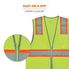 Ergodyne GloWear 8246Z-S Two-Tone Mesh Hi-Vis Safety Vest - Type R, Class 2, Zipper, Reflective Binding, Single Size - Lime