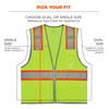 Ergodyne GloWear 8246Z-S Two-Tone Mesh Hi-Vis Safety Vest - Type R, Class 2, Zipper, Reflective Binding, Single Size - Lime