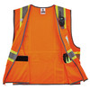 Ergodyne GloWear 8246Z-S Two-Tone Mesh Hi-Vis Safety Vest - Type R, Class 2, Zipper, Reflective Binding, Single Size - Orange