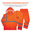Ergodyne GloWear 8376K Lightweight Hi-Vis Rain Suit - Orange