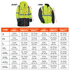 Ergodyne GloWear 8388 4-in-1 Hi-Vis Winter Jacket Parka with Black Bottom - Type R, Class 3/2 - Lime