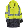 Ergodyne GloWear 8388 4-in-1 Hi-Vis Winter Jacket Parka with Black Bottom - Type R, Class 3/2 - Lime