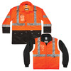 Ergodyne GloWear 8388 4-in-1 Hi-Vis Winter Jacket Parka with Black Bottom - Type R, Class 3/2 - Orange