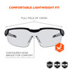 Ergodyne Skullerz DELLENGER Safety Glasses, Sunglasses - Adjustable Temples - Matte Black Frame