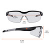 Ergodyne Skullerz DELLENGER Anti-Scratch & Enhanced Anti-Fog Safety Glasses, Sunglasses - Adjustable Temples - Matte Black Frame