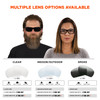 Ergodyne Skullerz THOR Anti-Scratch & Enhanced Anti-Fog Safety Glasses, Sunglasses - Matte Black Frame