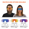Ergodyne Skullerz AEGIR Anti-Scratch & Enhanced Anti-Fog Safety Glasses, Sunglasses - Mirrored Lenses - Blue Mirror Lens