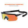 Ergodyne Skullerz AEGIR Anti-Scratch & Enhanced Anti-Fog Safety Glasses, Sunglasses - Mirrored Lenses - Orange Mirror Lens