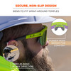 Ergodyne Skullerz AEGIR Anti-Scratch & Enhanced Anti-Fog Safety Glasses, Sunglasses - Mirrored Lenses - Purple Mirror Lens