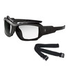 Ergodyne Skullerz LOKI Anti-Scratch & Enhanced Anti-Fog Convertible Safety Spoggles with Strap - Matte Black Frame