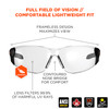 Ergodyne Skullerz SAGA Anti-Scratch & Enhanced Anti-Fog Safety Glasses, Sunglasses - Matte Black Frame