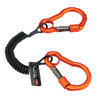 Ergodyne Squids 3166 Coiled Tool Lanyard with Dual Carabiners - 2lbs / 0.9kg