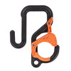 Ergodyne Squids 3178 Locking Aerial Bucket Hook with Tethering Point - Black and Orange - 3in (7.6cm) - Single