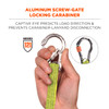 Ergodyne Squids 3100 Tool Lanyard - Carabiner and Cinch Loop - 10lbs - Lime - 10-pack