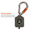 Ergodyne Squids 3003 Retractable Tool Lanyard - Dual Locking Carabiners - 2lbs