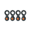 Ergodyne Squids 3740 Hand Tool Attachment Trap - Slips - Black and Orange - S - 4-pack