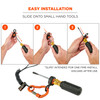 Ergodyne Squids 3740 Hand Tool Attachment Trap - Slips - Black and Orange - Variety - 4-pack