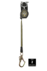 FallTech 8' FT-X EdgeCore Arc Flash Class 2 Leading Edge SRL-P - Single-leg with Steel Mini Swivel Rebar Hook - 84008SP0S