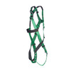 MSA V-FORM Harness w/Back D-Ring - Tongue Buckle Leg Straps Quick Connect Chest Buckle - Extra Small - 10206057