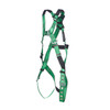 MSA V-FORM Harness w/Back D-Ring - Tongue Buckle Leg Straps Quick Connect Chest Buckle - Extra Small - 10206057