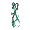 MSA V-FORM Harness w/Back & Front D-Rings - Tongue Buckle Leg Straps Quick Connect Chest Buckle - Extra Large - 10206067