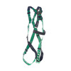 MSA V-FORM Harness w/Back & Front D-Rings - Tongue Buckle Leg Straps Quick Connect Chest Buckle - Extra Large - 10206067