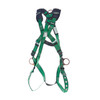 MSA V-FORM Harness w/Back, Front & Side D-Rings - Tongue Buckle Leg Straps Quick Connect Chest Buckle - Super Extra Large - 10206072