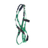 MSA V-FORM Harness w/Back, Front & Side D-Rings - Tongue Buckle Leg Straps Quick Connect Chest Buckle - Super Extra Large - 10206072