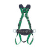 MSA V-FORM Construction Harness w/Back & Side D-Rings - Tongue Buckle Leg Straps Quick Connect Chest Buckle - Shoulder Padding - Extra Small - 10207733