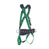 MSA V-FORM Construction Harness w/Back & Side D-Rings - Tongue Buckle Leg Straps Quick Connect Chest Buckle - Shoulder Padding - Extra Small - 10207733