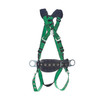 MSA V-FORM Construction Harness w/Back & Side D-Rings - Tongue Buckle Leg Straps Quick Connect Chest Buckle - Shoulder Padding - Extra Small - 10207733