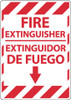 Walk On Floor Sign - 17" Dia. - Textured Non-Slip Surface - Fire Extinguisher - WFS10
