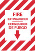 Walk On Floor Sign - 17" Dia. - Textured Non-Slip Surface - Fire Extinguisher - WFS10