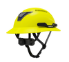 Hardknock Resolve - Full Brim - Class C - Type 2 Safety Helmet - Vented - Neon Yellow - 100-0-740