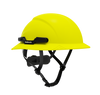 Hardknock Resolve - Full Brim - Class G,C,E - Type 2 Safety Helmet - Non-Vented - Neon Yellow - 105-0-740