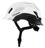 Studson SHK-1 Non-Vented Class E Type II -  White Carbon HD Safety Helmet