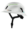 Studson SHK-1 Non-Vented Full Brim Class E Type II -  White Carbon HD Safety Helmet