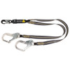 Safewaze Arc Flash 6' Energy Absorbing Lanyard: Aramid, Dual Leg, Alu Rebar Hooks - 020-2041