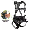 Safewaze PRO+ Slate Construction Harness: Alu 3D, Alu QC Chest, TB Legs, Trauma relief (S) - 023-1256