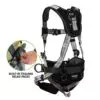 Safewaze PRO+ Slate Construction Harness: Alu 3D, Alu QC Chest, TB Legs, Trauma relief (S) - 023-1256