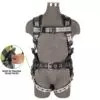 Safewaze PRO+ Slate Construction Harness: Alu 3D, Alu QC Chest, TB Legs, Trauma relief (4X) - 023-1262
