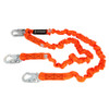 Safewaze V-Line 6' Stretch Internal Energy Absorbing Lanyard: Dual Leg Snap Hooks - FS88591